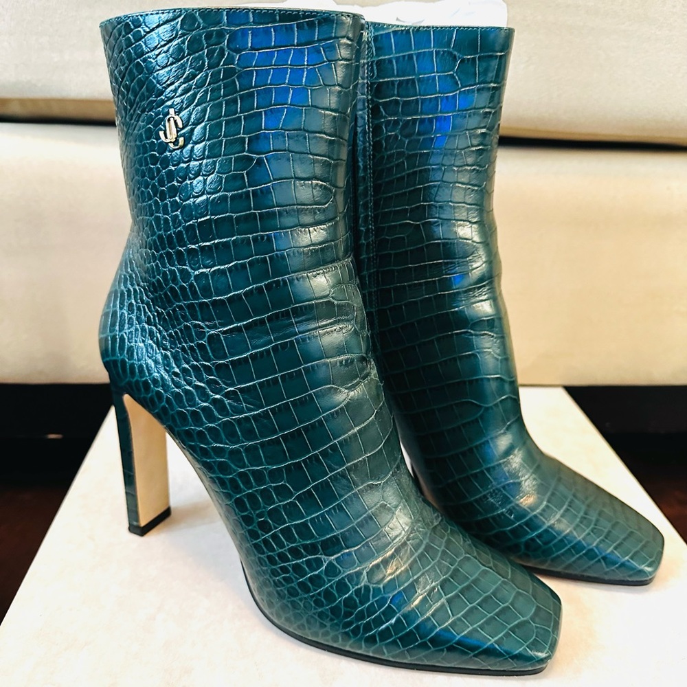 Jimmy Choo Minori Croc-Embossed Leather